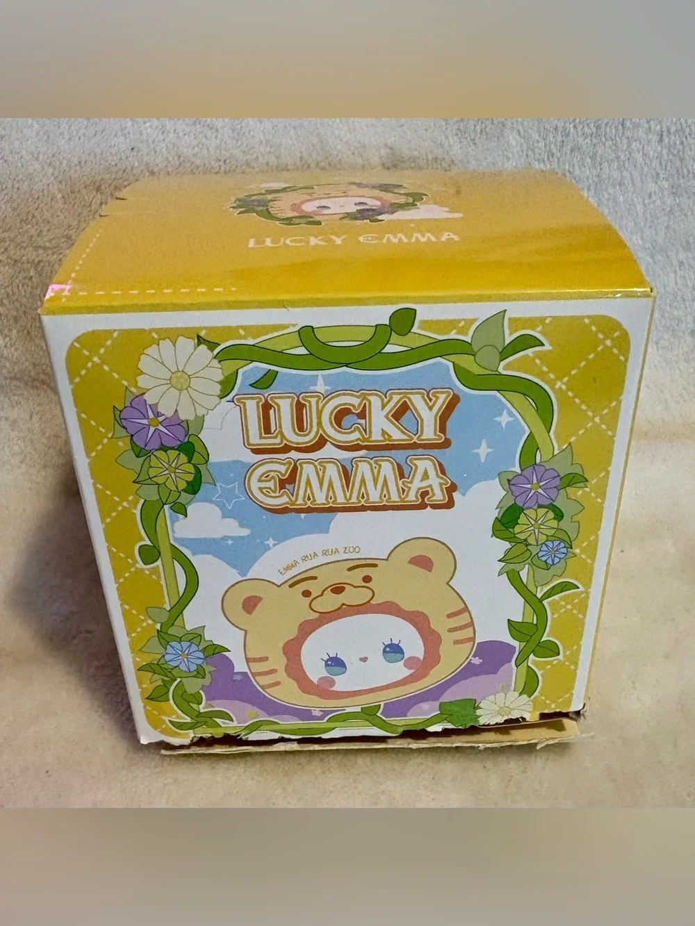 Lucky Emma Plush Keychain - Blue Cute Character